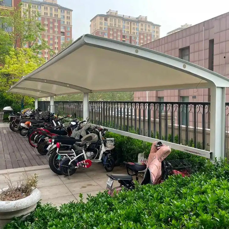 万安县膜结构电动车棚